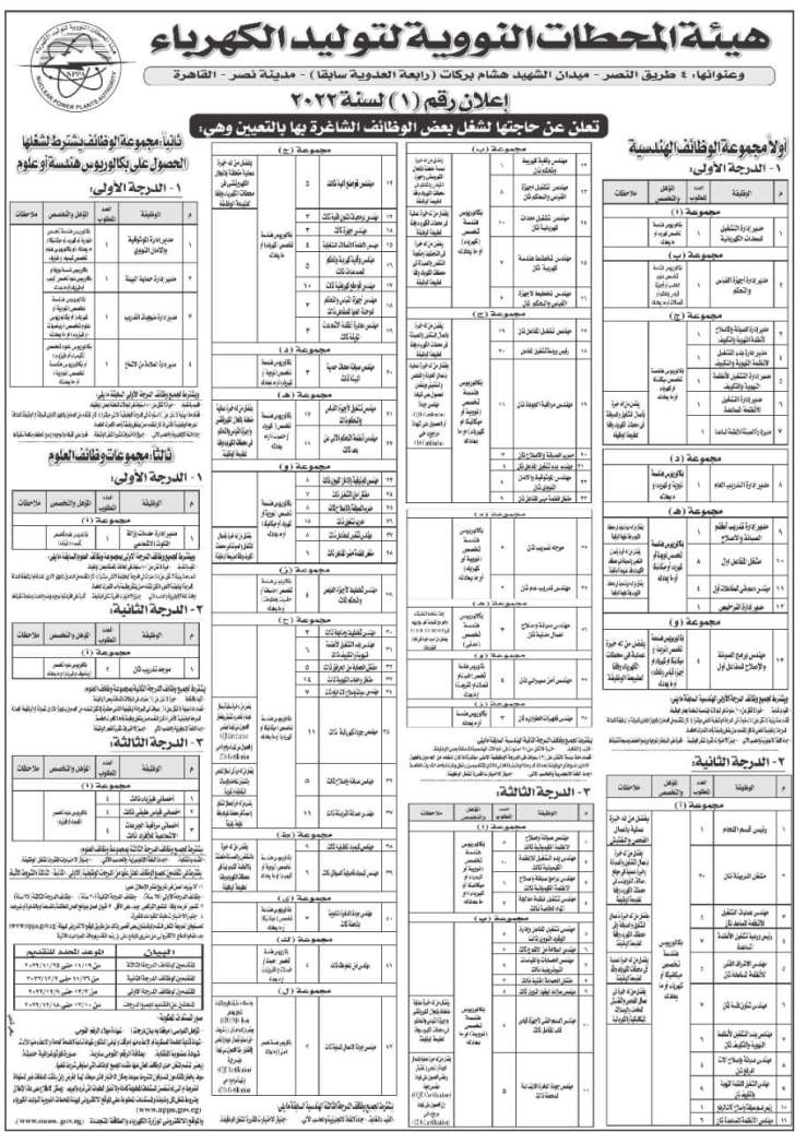  وظائف وزارة الكهرباء 2022 ''هيئة المحطات النووية'' ( قدم الأن )